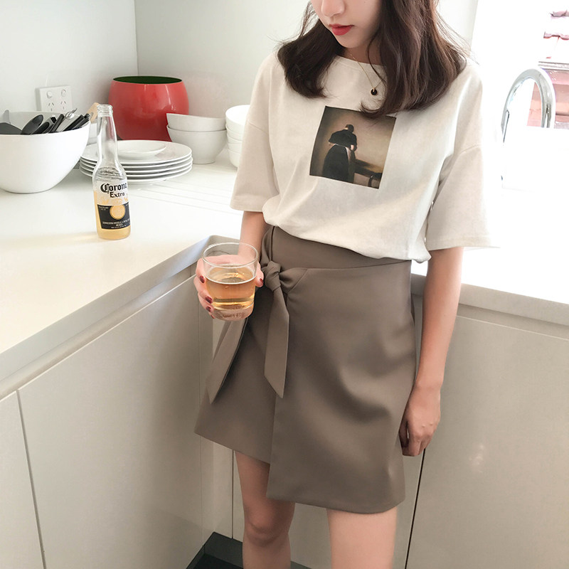 2023年秋现货白色百搭奥代尔印花T恤MMJ293P45控89,女装T恤,浙宝233
