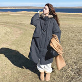 已下单新款深灰色牛角扣毛领连帽90绒羽绒服MM8063-P395-控588，女装羽绒服，浙宝233