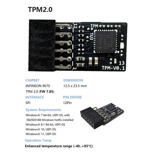 TPM2.0 受信任的平台模块 MAXSUN