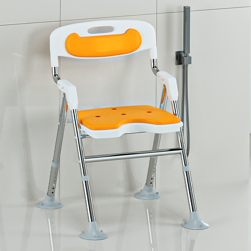 老人洗澡专用椅卫生间冲凉凳防摔孕妇厕所折叠淋浴椅安全沐浴扶手