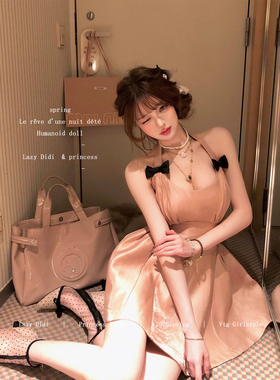 Lazy Didi人间梦露 矜贵挂脖收腰千金蓬蓬裙纯欲风显瘦连衣裙短裙