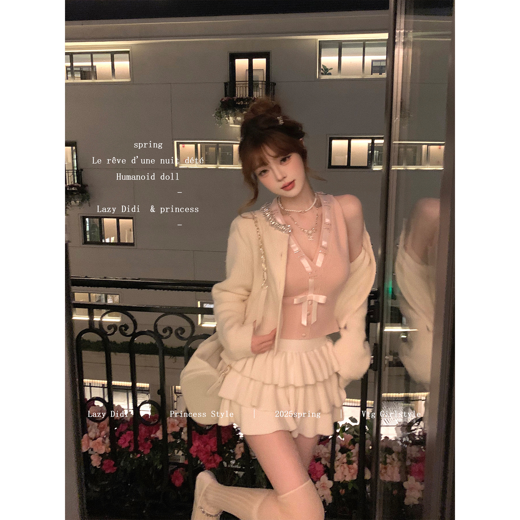 Lazy Didi棠梨煎雪 软糯针织蛋糕短裙裤芭蕾风防走光百褶公主裙