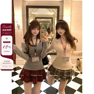 Lazy Didi小蛮腰 超百搭羊毛百褶短裙秋冬学院风返校穿搭半身短裙