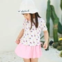沫 Đồ bơi nữ chia tay nữ 2019 mới in hình dâu tây nhỏ cổ cao áo tắm chống nắng - Bộ đồ bơi của Kid đồ bơi cho be gái