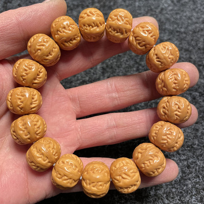 土豪凤羽原桩无修猴头核桃手串