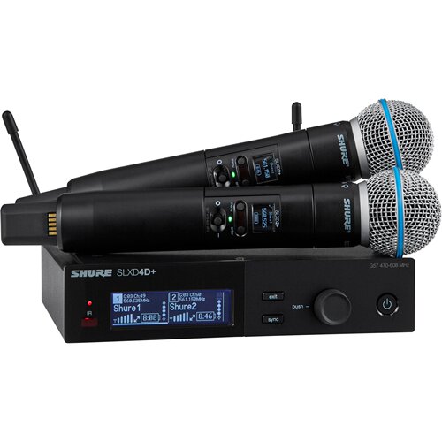 Shure/舒尔 SLXD24D+/B58 数字无线双手持话筒/麦克风