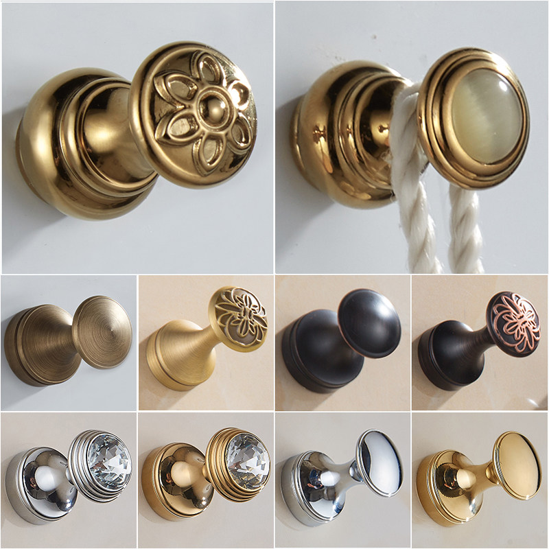 创意欧式单个挂钩全铜免打孔装饰