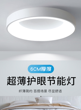 北欧马卡龙LED吸顶灯客厅卧室餐厅房间阳台圆形家用大气网红灯具