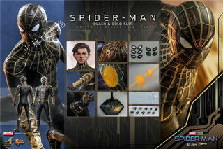 全新现货 HotToys HT MMS604 1/6 SpiderMan 英雄无归 黑金蜘蛛侠