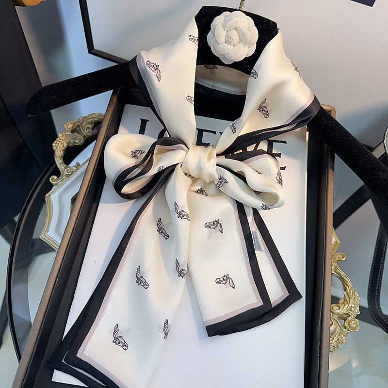 100%桑蚕丝长条丝巾女