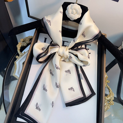 100%桑蚕丝长条丝巾女