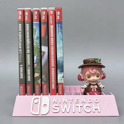 switch实体游戏卡1 2通用桌面收纳整理展示盒樱花公主粉色无玩偶