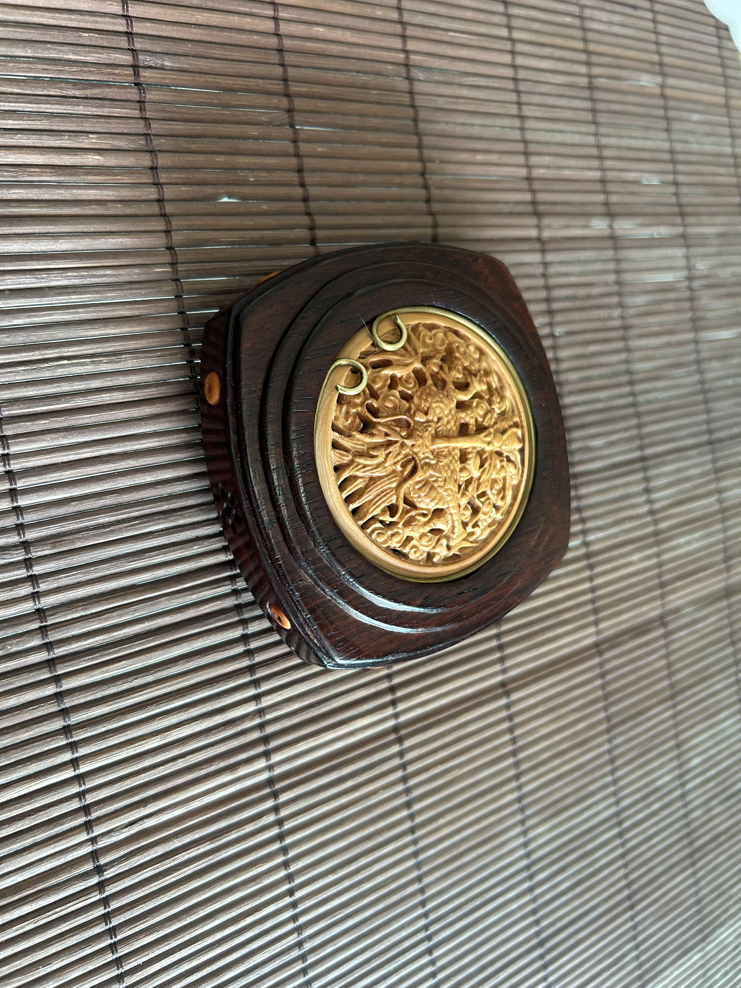 铁梨木嵌小叶紫檀黄杨木蒙皮蛉虫盒diy虫具黄蛉大黄蛉盒