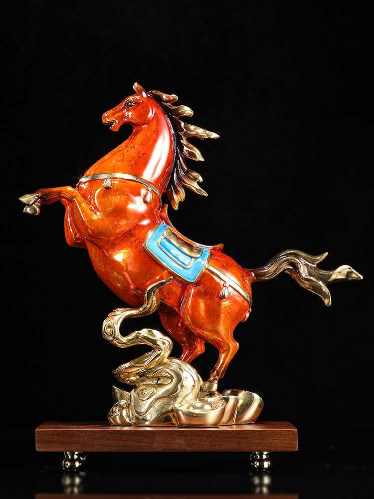 铜马到成功摆件跃马腾飞家居客厅公司乔迁开业工艺礼品生日礼物