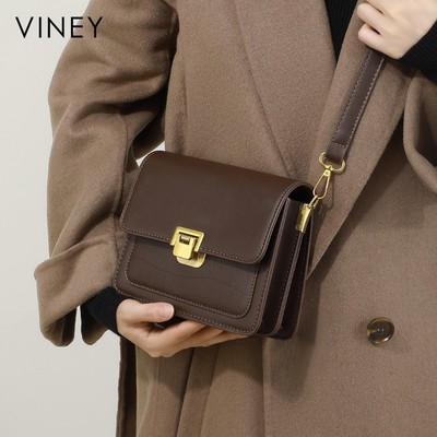 Viney轻奢斜挎包风琴包小方包