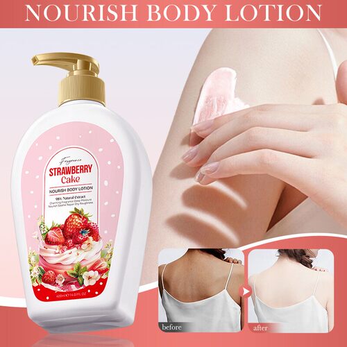 草莓身体乳 Strawberry cake nourish body lotion smooth
