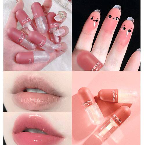 Repair Nourish Waterproof care Lip Oil gloss透明温变唇油镜面