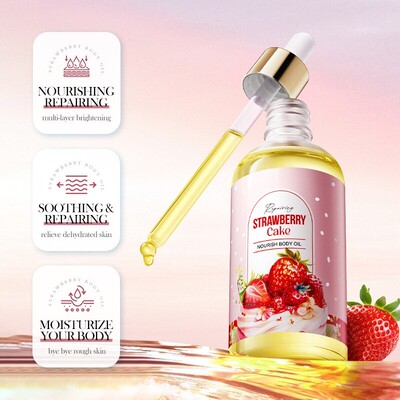 草莓蛋糕身体油Strawberry cake nourishing body oil moisturize
