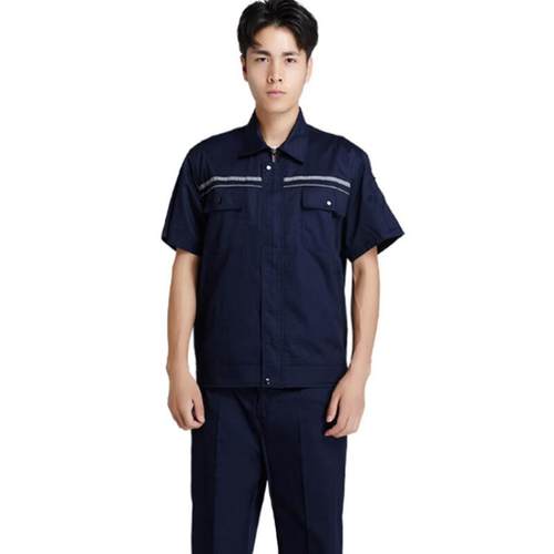 百舸夏季防静电工作服套装石油化工电子厂服薄款短袖劳保服工装短