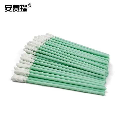 安赛瑞无尘净化棉签绿杆粘尘棒(100支/包)小扁头擦拭棒711741