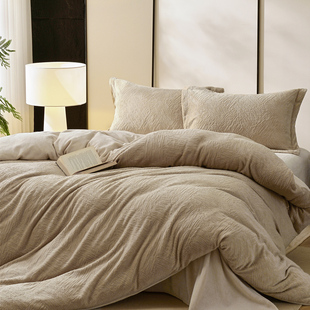 小绵羊家纺熙暖绒速暖四件套加厚法兰绒牛奶绒床单珊瑚绒冬季被套