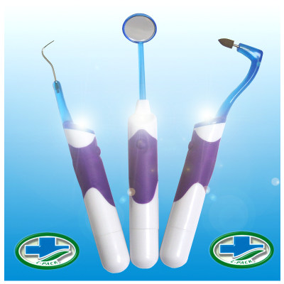 除牙石渍口腔镜牙钩发光三件套