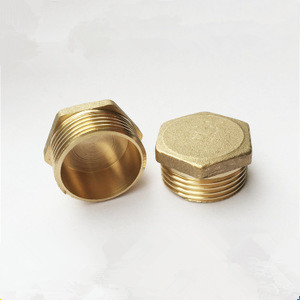 气动全铜螺纹外六角候塞堵头