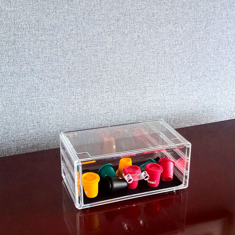 透明可叠加抽屉防滑防尘