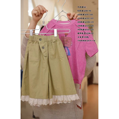 Aoo·26春~花边棉布中裤26x61020