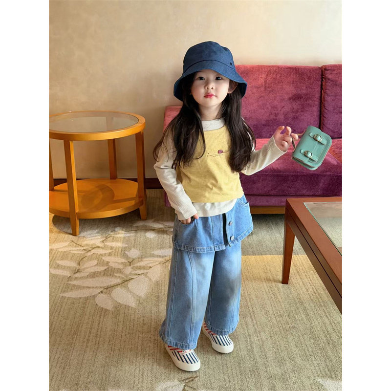 YTJJ·26春~假两件牛仔裤263033,童装/婴儿装/亲子装,儿童牛仔裤,淘宝优惠券,粉丝福利购,淘宝优惠卷