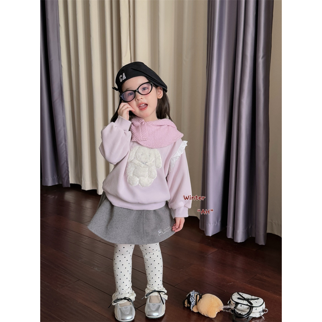 AH·25冬~花边加绒兔子卫衣A98020