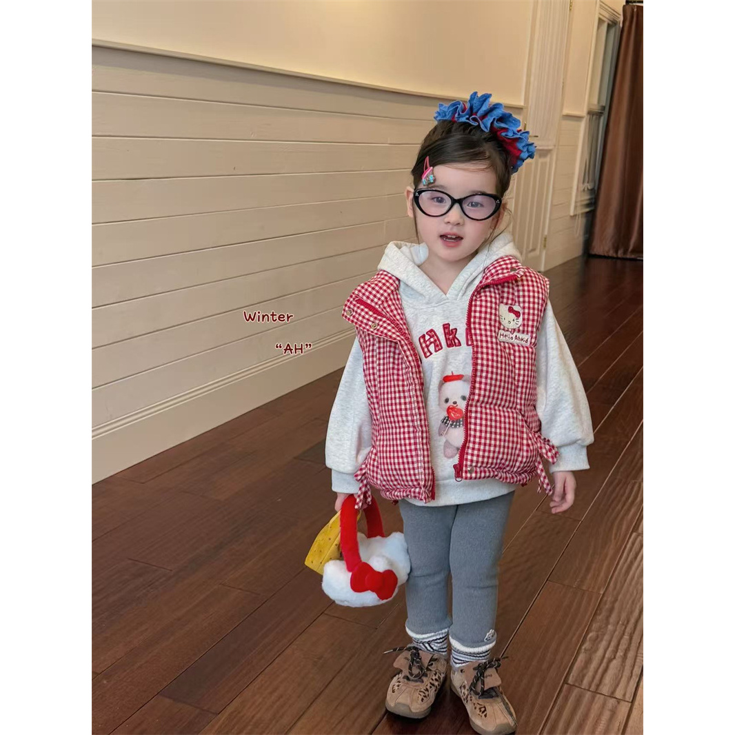 AH·25冬~格子KT猫棉马甲A98080