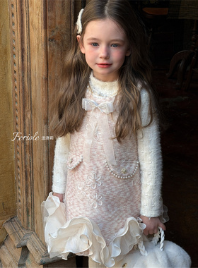 【浮雕艺术】FLL·25冬~蝴蝶结珍珠连衣裙53799