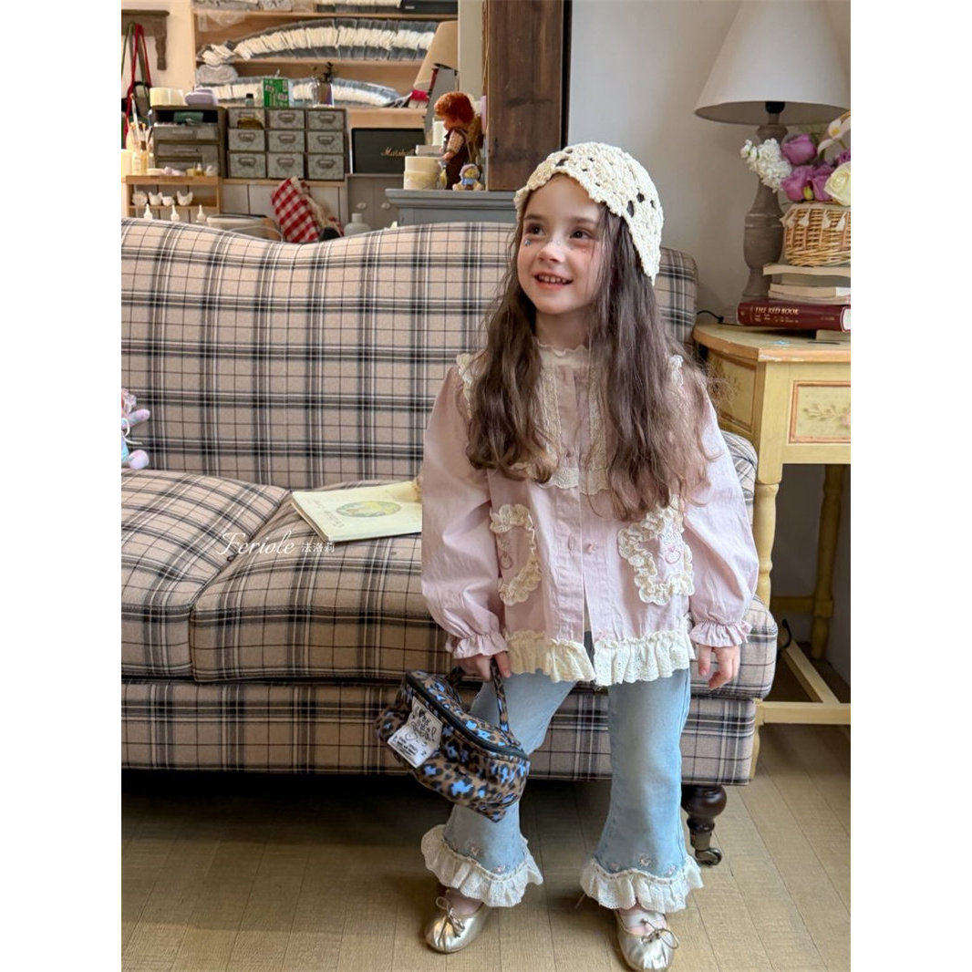 FLL·26春~刺绣花边牛仔裤54030,童装/婴儿装/亲子装,儿童牛仔裤,淘宝优惠券,粉丝福利购,淘宝优惠卷