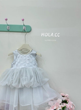 HOLA.CC·26夏~小花缎面蓬蓬裙6812