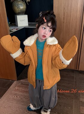茉一·26冬~韩系带手套棉服外套665175