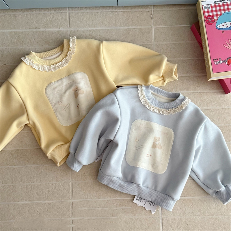 AH·25冬~花边贴布加绒卫衣A98086