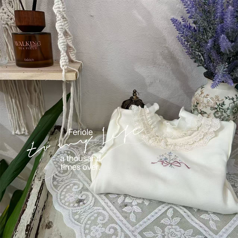 FLL·25冬~花边刺绣T恤53881