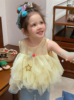 7Seven·26夏~网纱背心娃娃衫3518