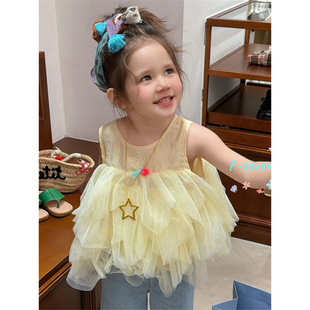 7Seven·26夏 3518 网纱背心娃娃衫