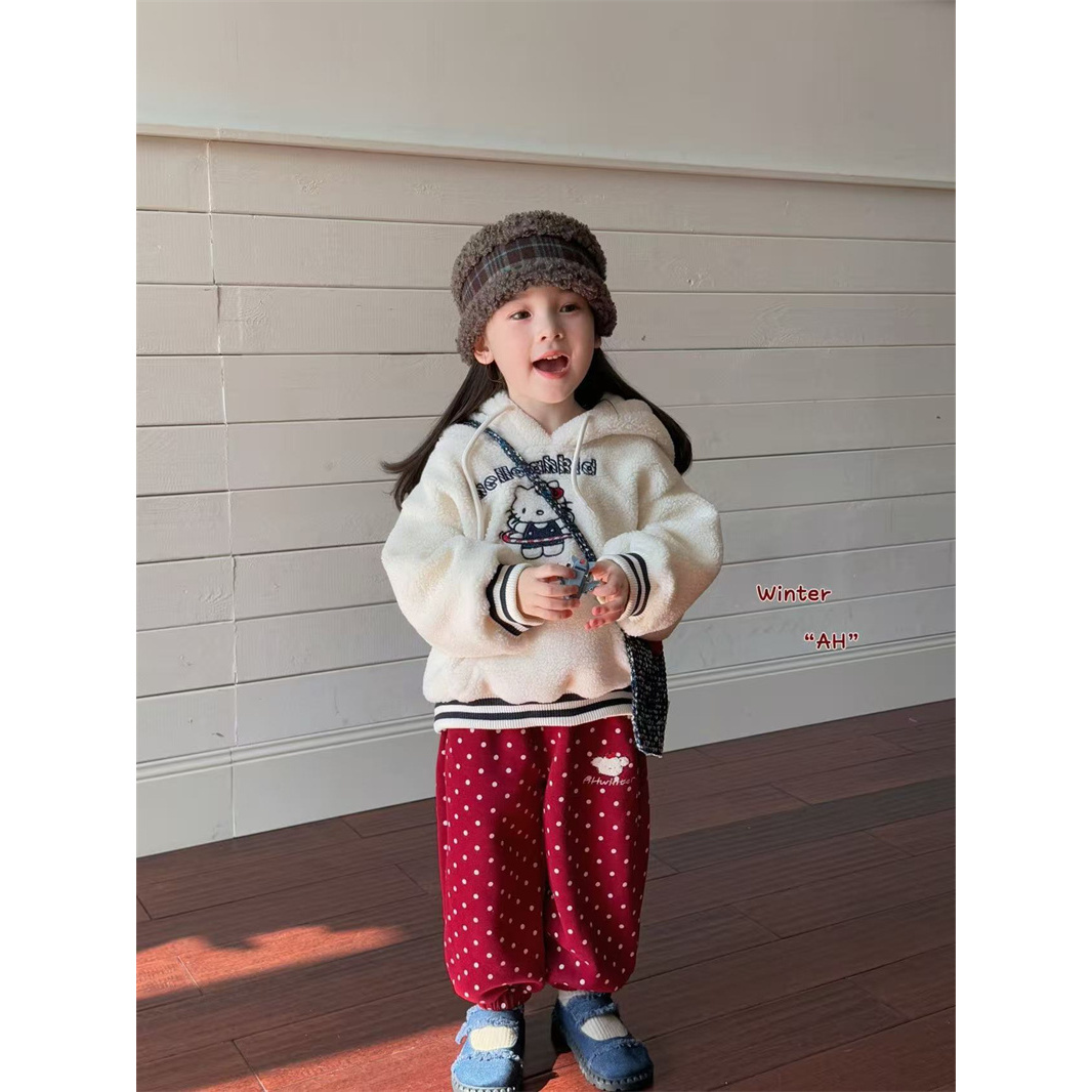 AH·25冬~波点花边针织裤A98129