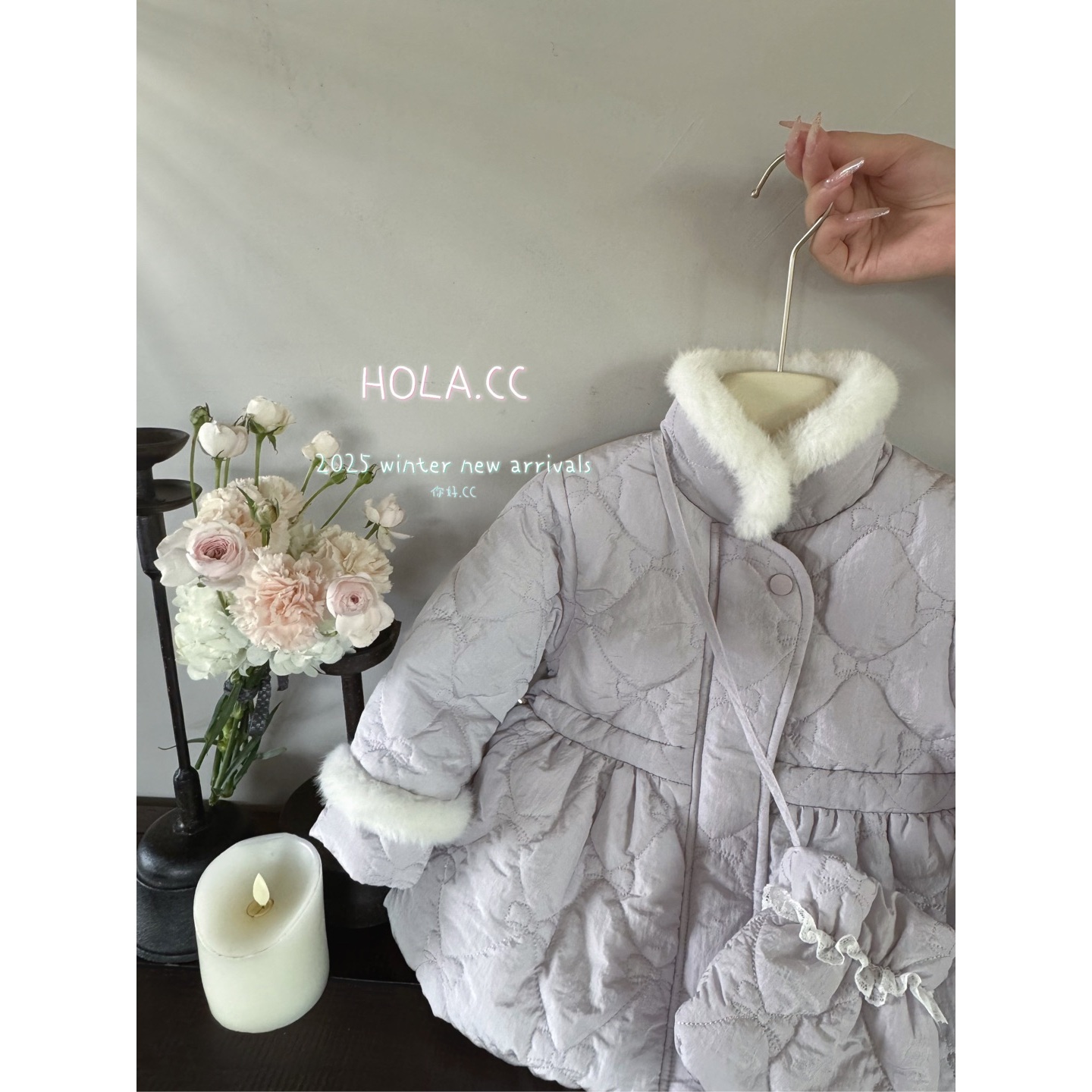 HOLA.CC·25冬~蝴蝶绗绣包包外套6633