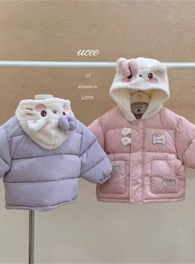 釉兮·25冬～卡通蝴蝶结棉服K2958