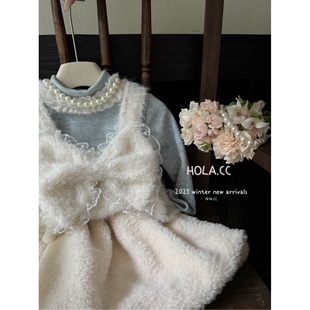 汉服 童装 蝴蝶结毛毛上衣6615 HOLA.CC·25冬