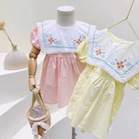 Летняя юбка, кукла, платье, в корейском стиле, коллекция 2021, в западном стиле, кукольный воротник, с вышивкой