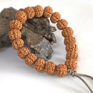 【纯天然】五瓣帝王花小金刚菩提子手串单圈姜黄皮梅花桩双龙满肉