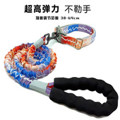 狗狗弹力牵引绳防爆冲遛狗绳狗脖圈缓冲狗链中大型犬金毛伸缩狗绳