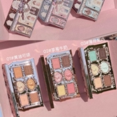 新品 花知晓甜心小熊六色眼影哑光珠光新手日常通勤暖调黄棕色系