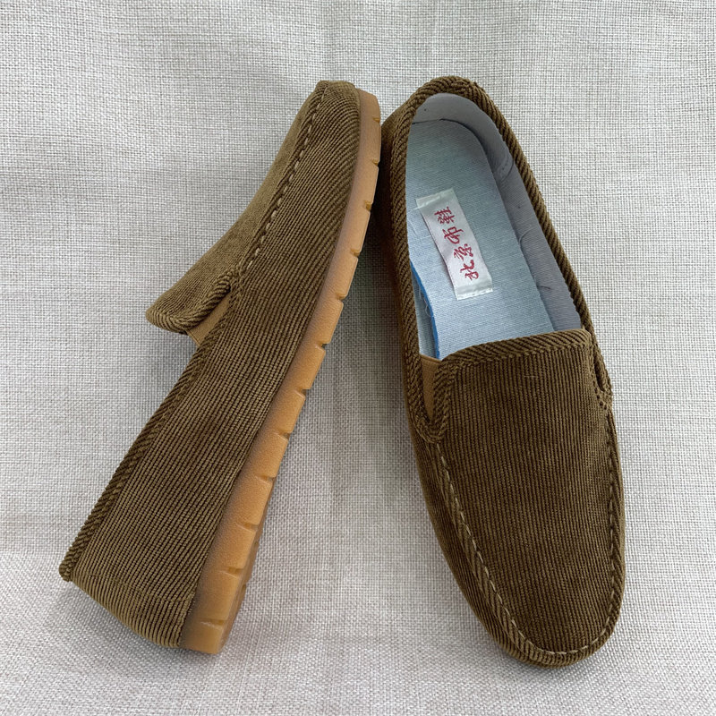 老北京春秋时尚透气一脚蹬黑灰咖灯芯绒低帮休闲软底舒适男式布鞋,流行男鞋,布鞋,淘宝优惠券,粉丝福利购,淘宝优惠卷