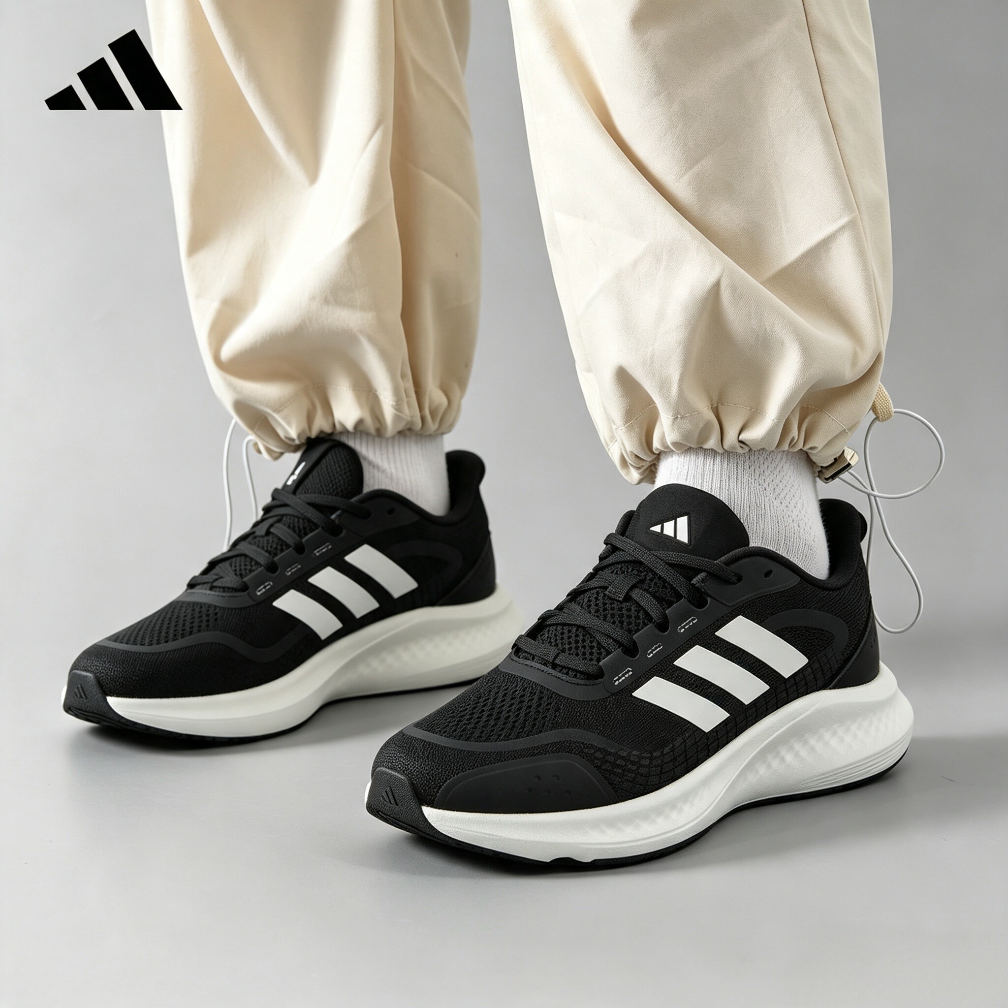adidas阿迪达斯跑步鞋秋季新款男鞋女鞋网面透气运动鞋正品IH6038